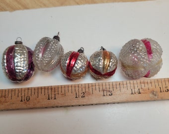 Vintage glass ornaments. blown glass Christmas ornaments, antique vintage ornament, hand blown ornament,  FREE SHIPPING