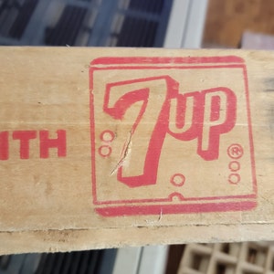 Vintage 7up pop bottle crate, old seven up pop crate, 7Up wood crate,  old soda container, vintage seven up bottles FREE SHIPPING