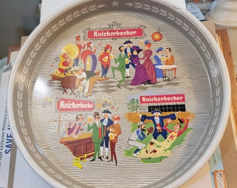 Bar tray, Beer Tray, old advertising tray, Knickerbocher bar tray, Knickerbocher beer tray, breweriana tray, vintage brewery, free ship