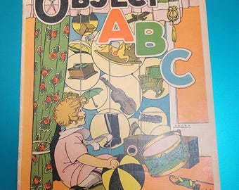 ABC, M A Donohoe book, Mother Goose Rhymes,  children's book, children's reader, antique nursery rhyme book, Free Shipping