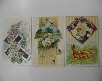 vintage postcards, old Easter postcards, vintage Easter postcards, bunny postcards