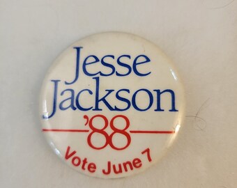 Presidential campaign buttons Jesse Jacksonpresidential political button, old political button, pinback buttons,  Free Shipping
