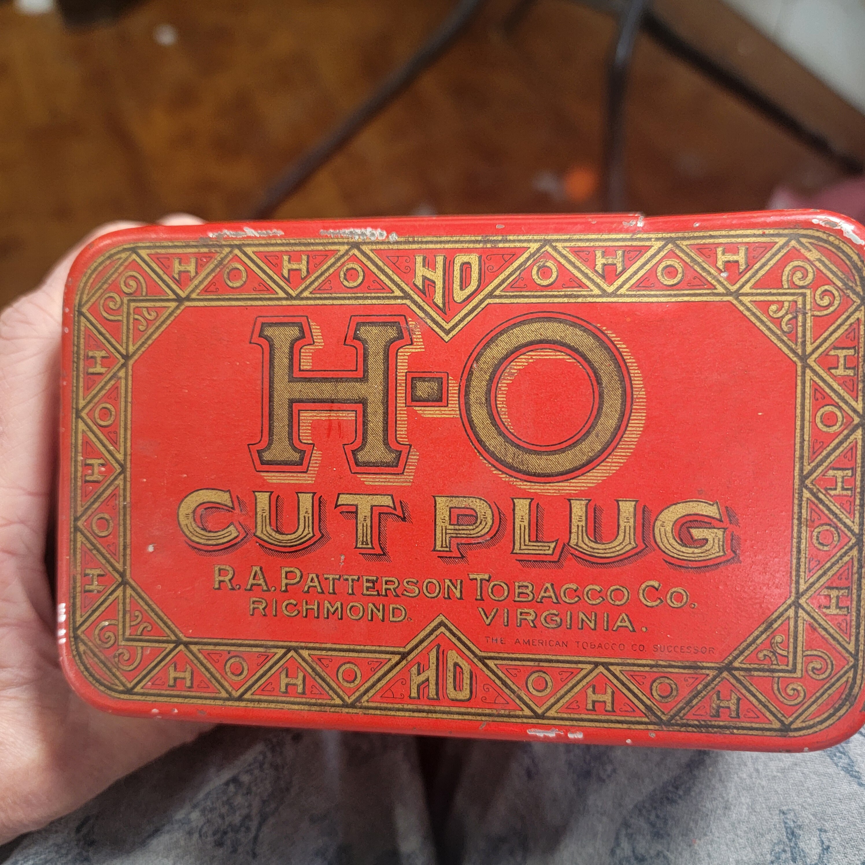 htu tobacco H O Tobacco Tin, HO Cut Plug Tobacco, Vintage Tins, Tobacco Tins, Old Tins,  Tobacciana, Free Shipping