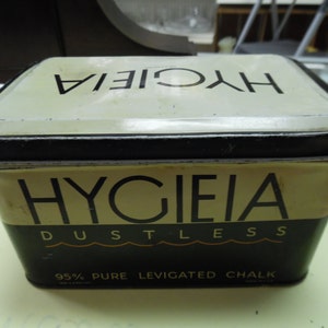vintage Hygiea chalk box, advertising box, tin box, school chalk