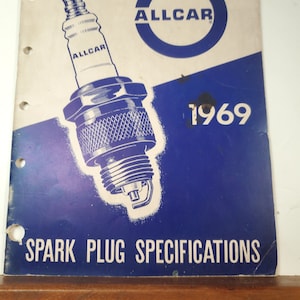 Vintage sparkplug brochure,, vintage automobilia, vintage parts catalogue, sixties auto catalogue, FREE SHIPPING