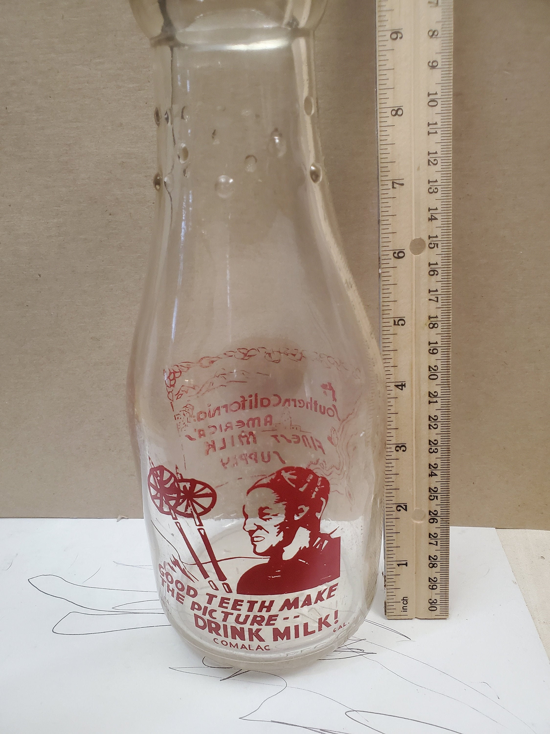 Southern California Dairy Brand Milk Bottle, Milk Bottle, Vintage