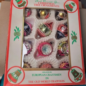 Vintage mercury Christmas ornament, vintage Christmas bulbs, old Christmas ornaments, mercury glass ornaments, assorted Christmas FREE SHIP