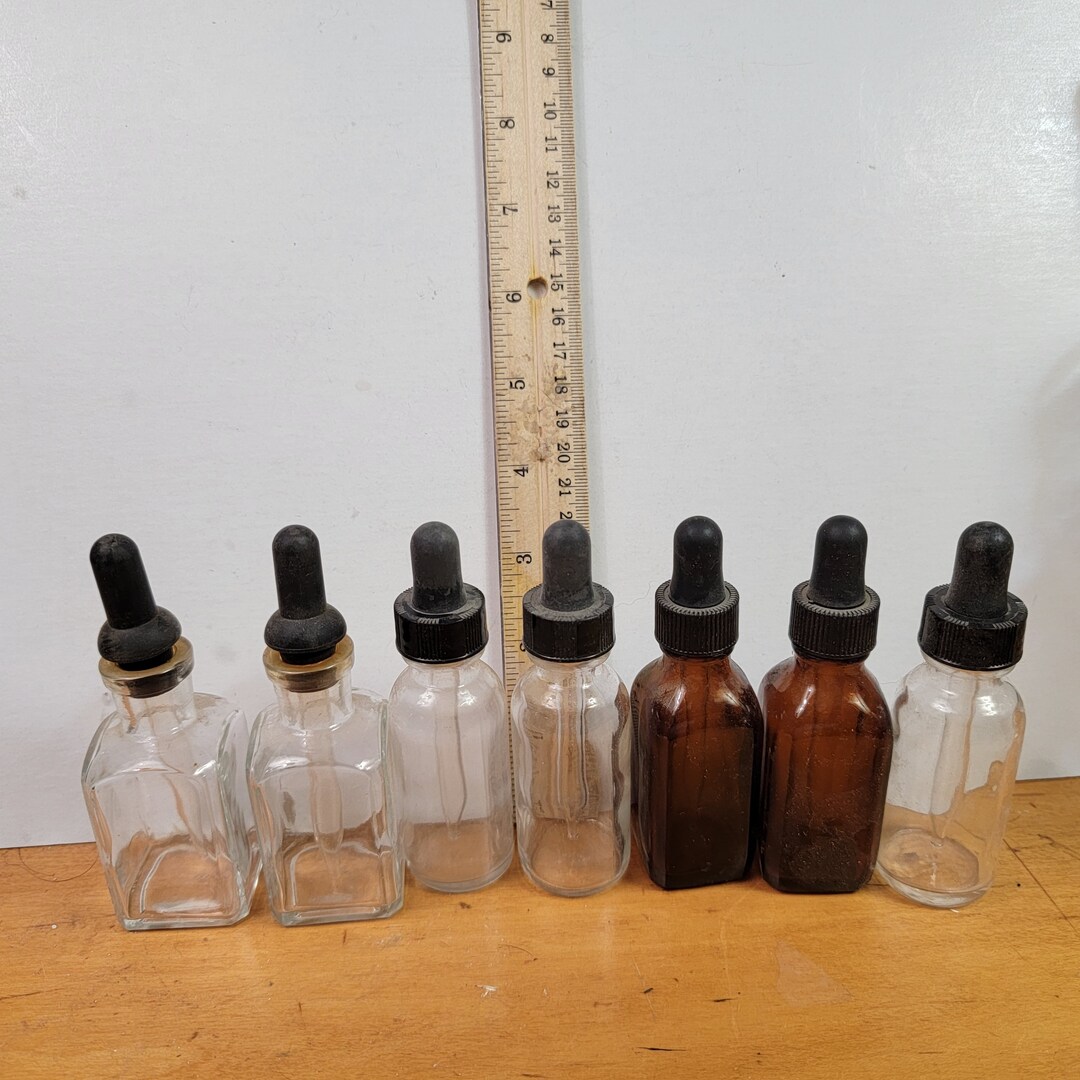 Vintage Glass Baby Bottles, Vintage Glass Dropper Bottle, Vintage Baby Bottles, Free Shipping Etsy
