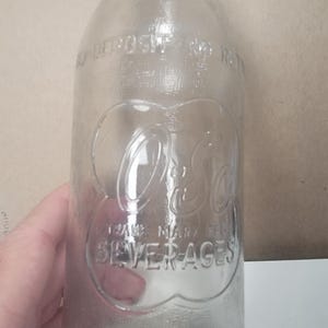 Vintage Oh So soda bottle, clear vintage bottles, soda bottles, antique soda bottle, thirties bottles free shipping