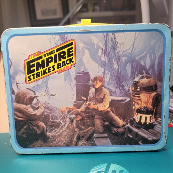 Star Wars lunch box, Empire Strikes Back lunch box, Yoda lunch box, space lunch box, childs school lunch, Free Shipping