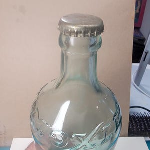 Vintage Moxie soda bottle, turquoise blue vintage bottles, soda bottles, antique soda bottle, thirties bottles free shipping