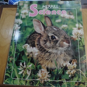 Science softcover text or work book,  elementary  book, vintage school book, old school book,  textbook, FREE SHIPPING