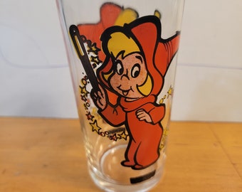 Pepsi glass, pepsi cartoon glass, Pepsi glass, Wendy, short wendy the witch glass, harvey cartoons, Pepsi Collector Series  FREE SHIPPING
