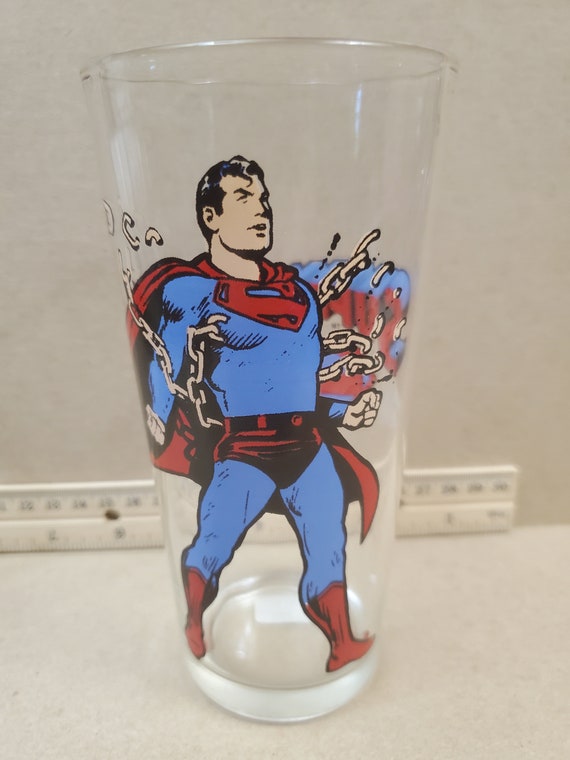 Pepsi Superheroes Glass, Pepsi Superman, Superman Glass, Vintage
