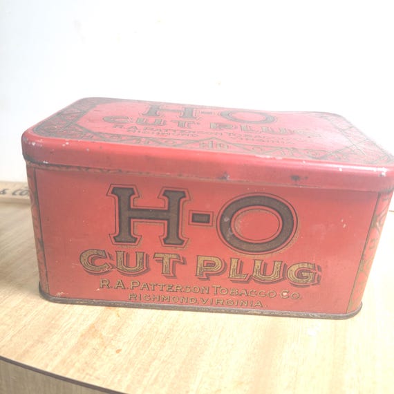 H O Tobacco Tin, HO Cut Plug Tobacco, Vintage Tins, Tobacco Tins, Old Tins,  Tobacciana, Free Shipping
