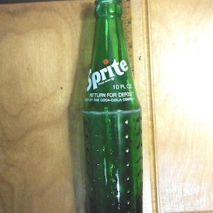 Sprite,  vintage soda bottle, vintage pop bottle, old pop bottle, vintage soda bottle, vintage bottle, vintage pop FREE SHIPPING