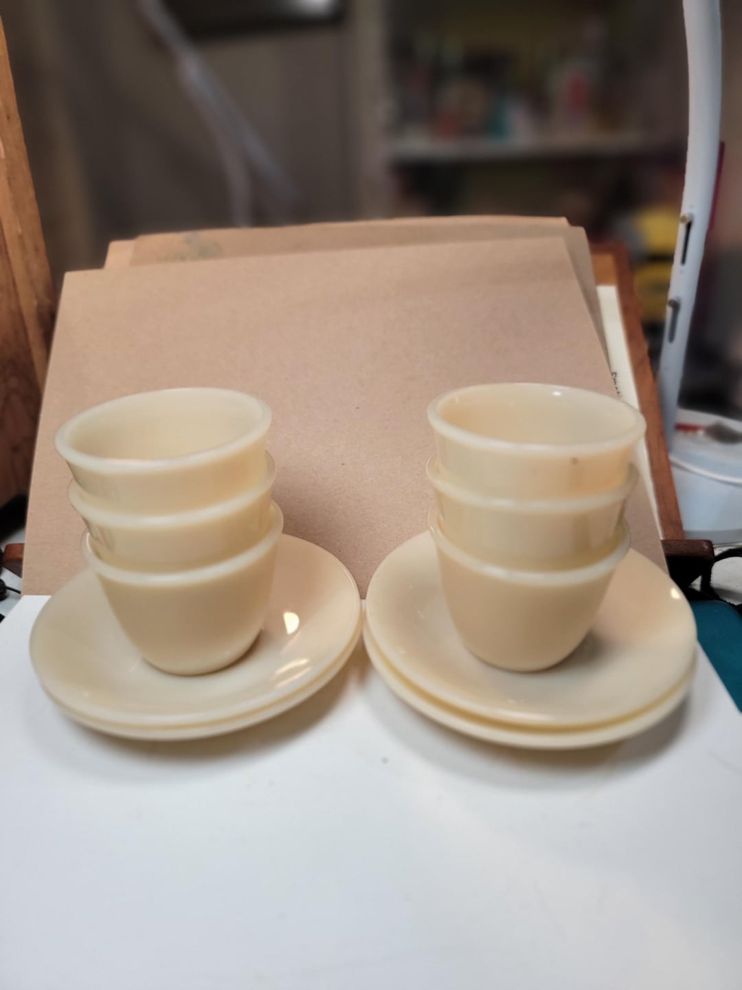 C.B‘.er Fire-King セット Fire King Ivory Swirl Mixing Bowl Set, Fire King Ivory Kitchen