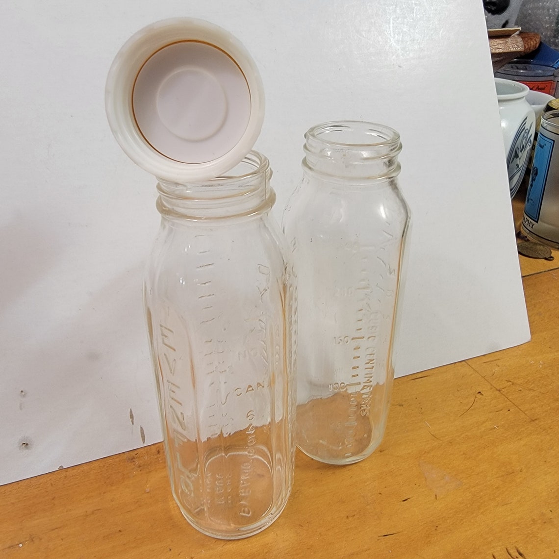 Vintage Glass Baby Bottles Evenflo Glass Bottle Vintage Baby Etsy