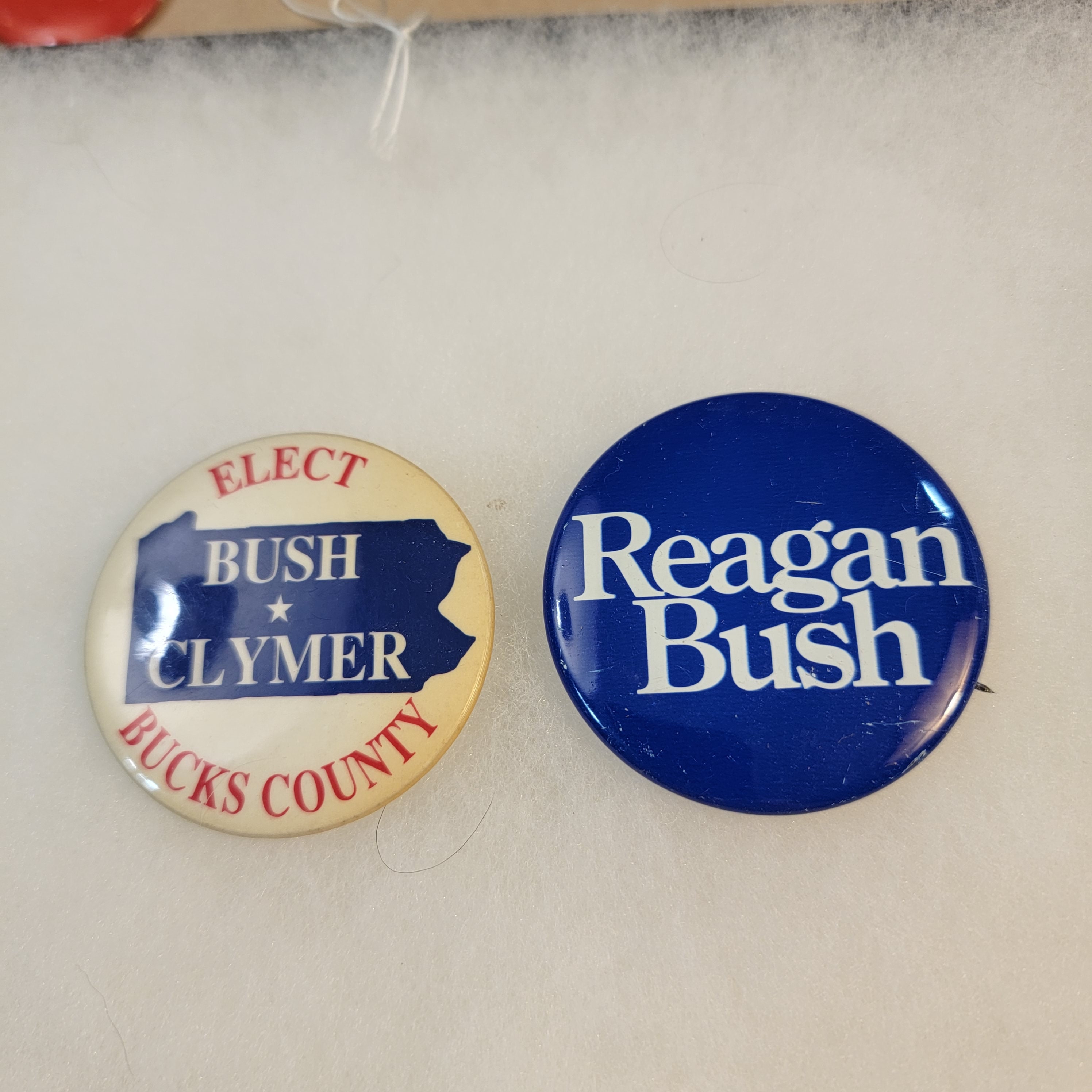 Reagan Bush Buttons, President Reagan Pinback, Presidential
