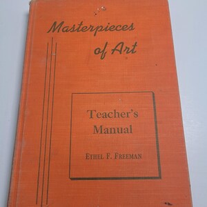 Masterpieces of Art Teacher's Manual, Vintage 1950s Art Education Book