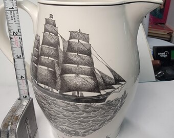 Vintage pub jug, Cutty Sark old pub jug, scotch jug, whiskey jug, Cuitty Sark scotch, vintage bar pitcher, old bar pitcher, FREE SHIPPING