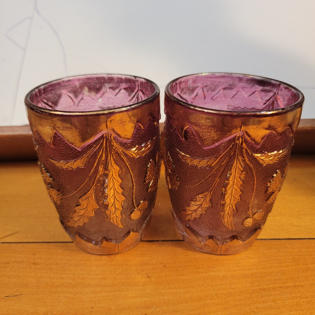 Vintage Northword Delaware Carnival Glass Tumbler Vintage Etsy