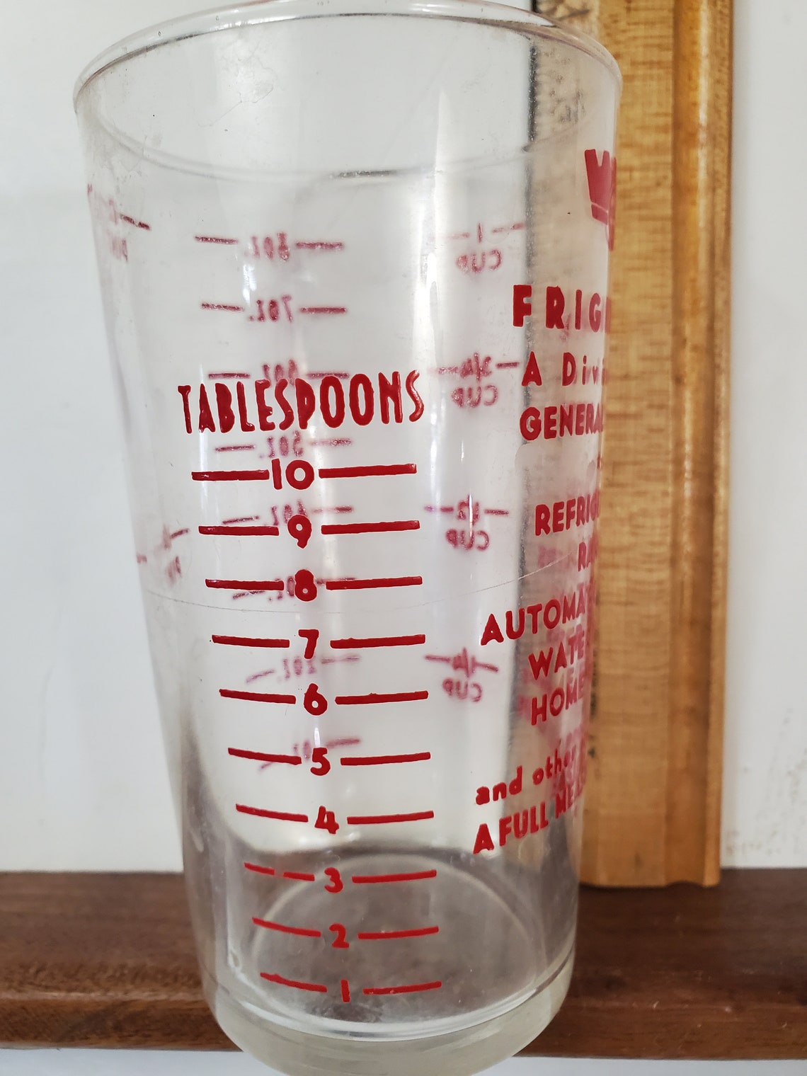 Vintage Frigidaire measure glass General Motors promo Etsy