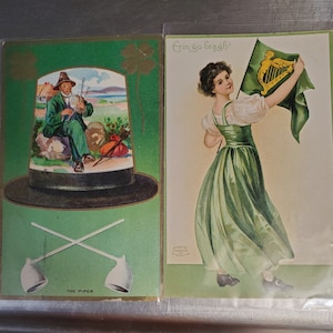 Vintage postcards, old St. Patricks postcards, Irish postcards, old post cards, Ireland cards, St. Patricks Day, FREE SHIPPING