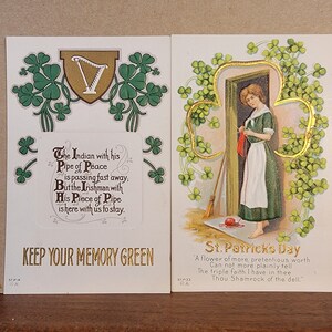 Vintage postcards, old St. Patricks postcards, Irish postcards, old post cards, Ireland cards, St. Patricks Day, FREE SHIPPING