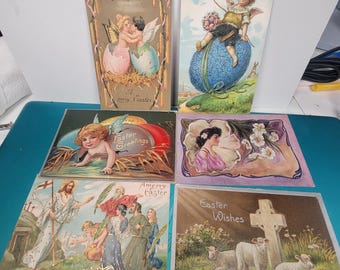 Vintage postcards, Easter postcards, old postcards, antique postcards, Easter Sunday  postcards, Vintage Easter cards, Free Shipping
