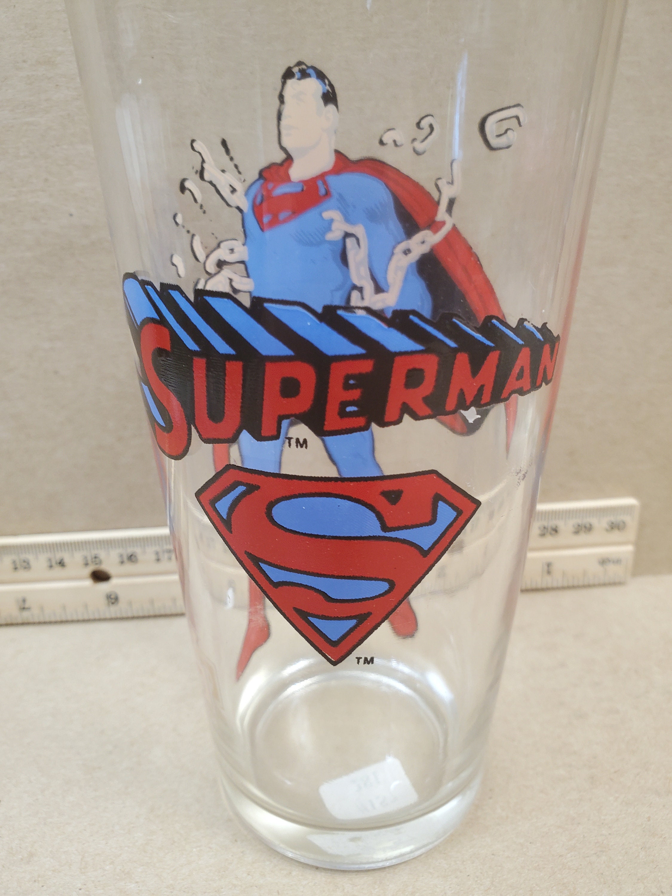 Pepsi Superheroes Glass, Pepsi Superman, Superman Glass, Vintage
