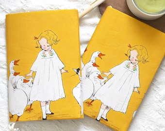 Diario de tela Goose & Girl A5 hecho a mano: diario retro personalizado