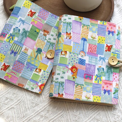Diario de tela hecho a mano: Cuaderno de anillas rellenable tamaño A6/A5