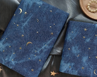Vintage Starry Sky Notebook,Personalized A6 A5 Retro Journal,Handmade Portable Notepad,Binder Rings Journal