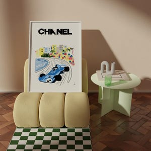 Blaue Formel 1 Ästhetische Kunst Poster, Retro Funky Vintage Ästhetische Wandkunst, Schlafzimmer Dekor, Mode Poster, F1 Wandkunst, digitaler Download