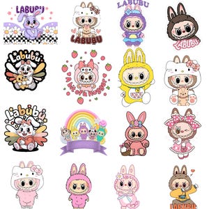 Labubu Designs PNG Bundle, Labubu Clipart, Labubu Bundle PNG, Cute Labubu Vector, Cartoon Character SVG, Cricut Cut Files, Digital Download