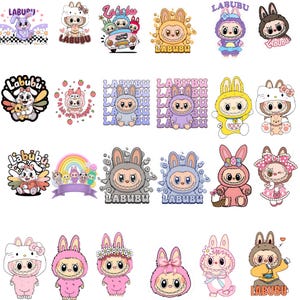 Labubu Designs SVG Bundle, Labubu Clipart, Labubu Bundle PNG, Cute Labubu Vector, Cartoon Character SVG, Cricut Cut Files, Digital Download
