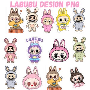 Labubu Designs  Png Bundle, Labubu Png, Vector Digital File for Cricut, Laser Cut Labubu, Instant Download, Labubu Character, Labubu Clipart
