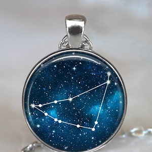 Capricorn Constellation necklace, key chain or brooch, Zodiac gift celestial jewelry Capricorn birthday gift  key ring fob