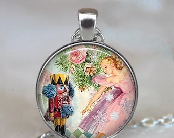 The Nutcracker ballet necklace, brooch pin or key chain, ballerina gift student gift ballet teacher gift stocking stuffer key ring fob