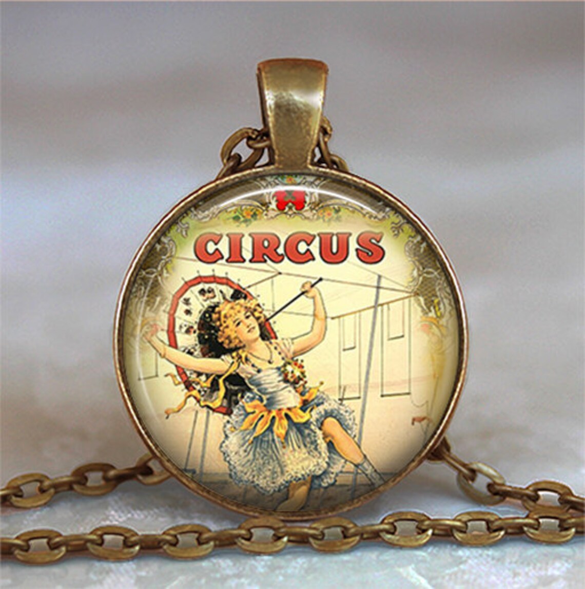 Steampunk Circus Girl Necklace Circus Jewelry Circus Etsy
