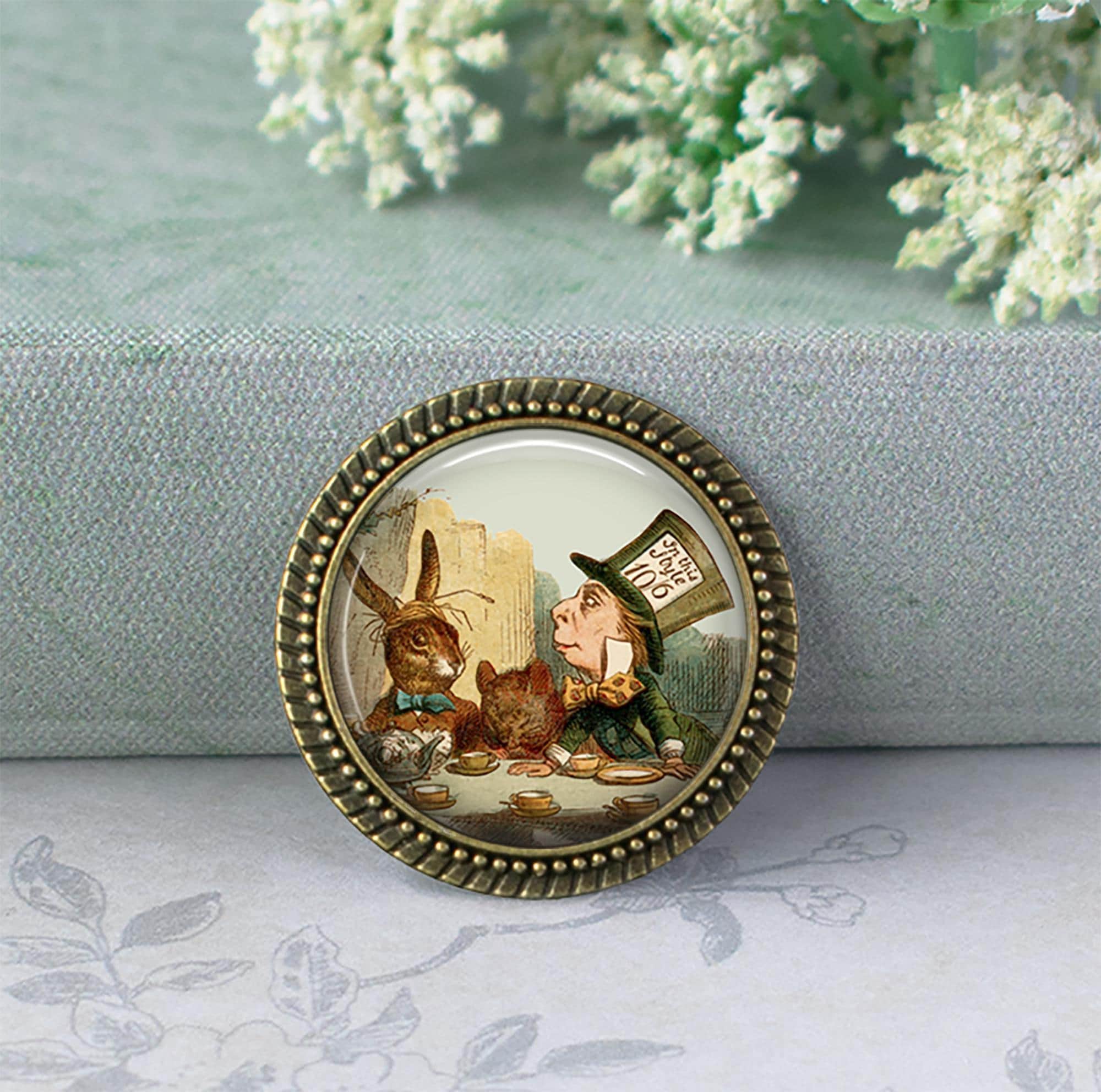 Alice in Wonderland Halsketting voor dames, natuurlijke turquoise, 925 Alice in Wonderland Halsketting voor dames, natuurlijke turquoise, 925