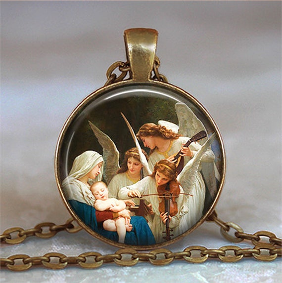 Chant des Anges collier, pendentif ange Christ Enfant Bijoux de