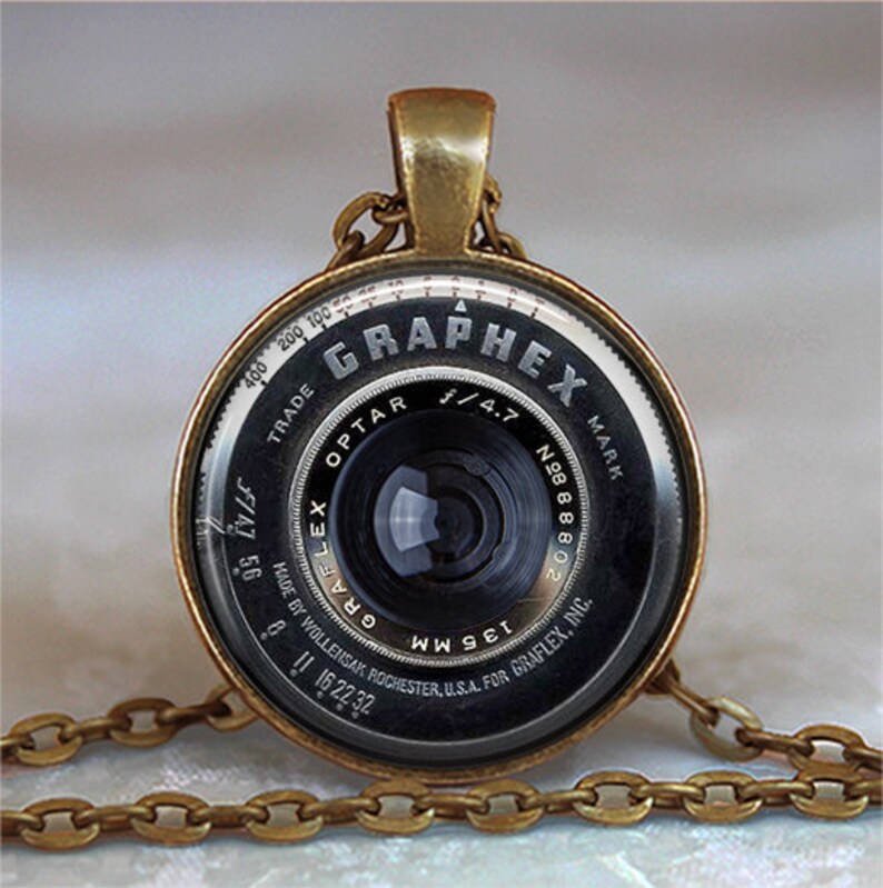 Graphex Camera Lens Key Chain or Necklace Vintage Camera Lens Etsy
