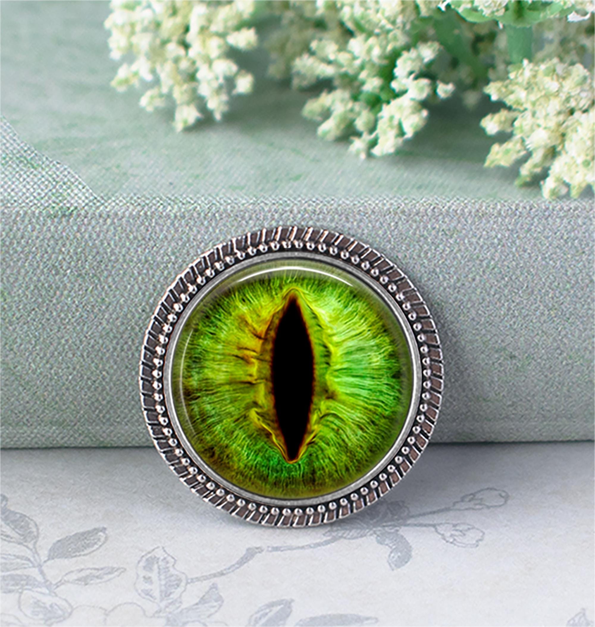 新品未使用　R.ALAGAN/EYE BROOCH NECKLACE Emerald Dragon Eye Necklace, Key Chain or Brooch, Lucky Charm