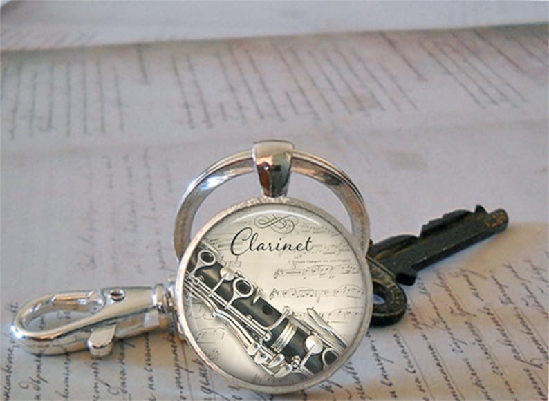 and Music Necklace, Key Chain or Brooch, Music Student or