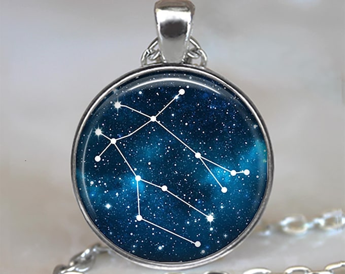 Gemini Constellation necklace, Gemini necklace Gemini pendant Constellation jewelry Zodiac pendant Zodiac jewelry key chain key ring key fob