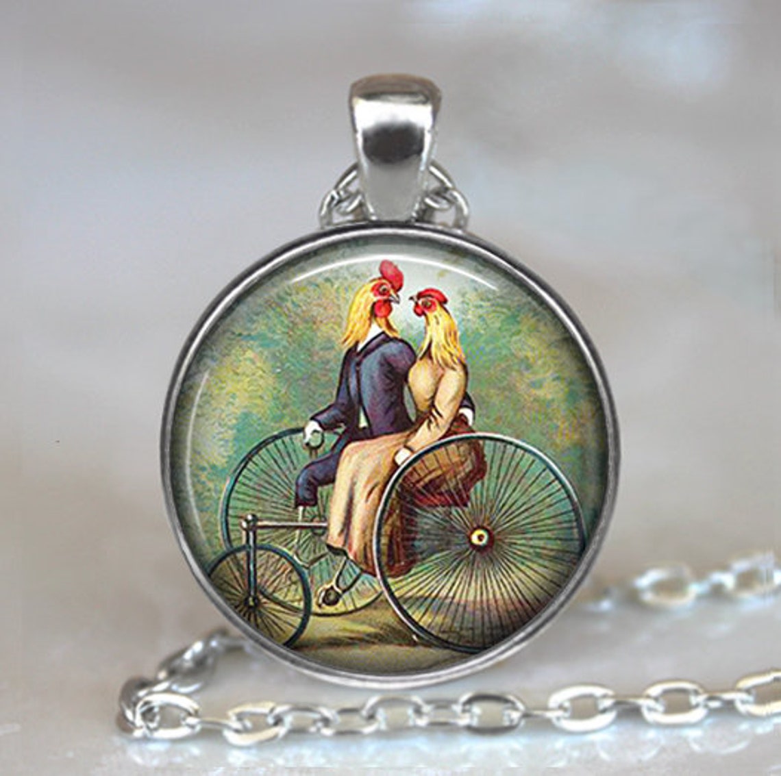 Bicycle Built for Two Pendant Bicycle Necklace Cyclist Gift - Etsy