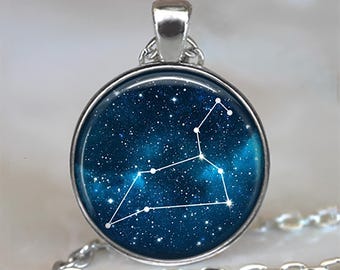 Leo Constellation necklace, Leo pendant celestial jewelry star constellation jewelry Leo birthday gift Zodiac astrology key chain key ring
