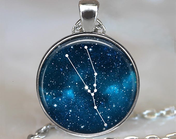 Taurus Constellation necklace, constellation jewelry constellation pendant Zodiac constellation pendant Taurus necklace key chain key ring